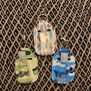 Nwot Empty Set of 3 Hand Sanitizer/Lotion/Soap Holders with Bottles.